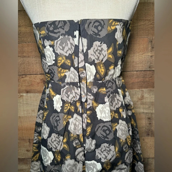 🌻 J.Crew Marielle Dress Solstice Floral in Women's size 6 Strapless Cocktail - Picture 6 of 10